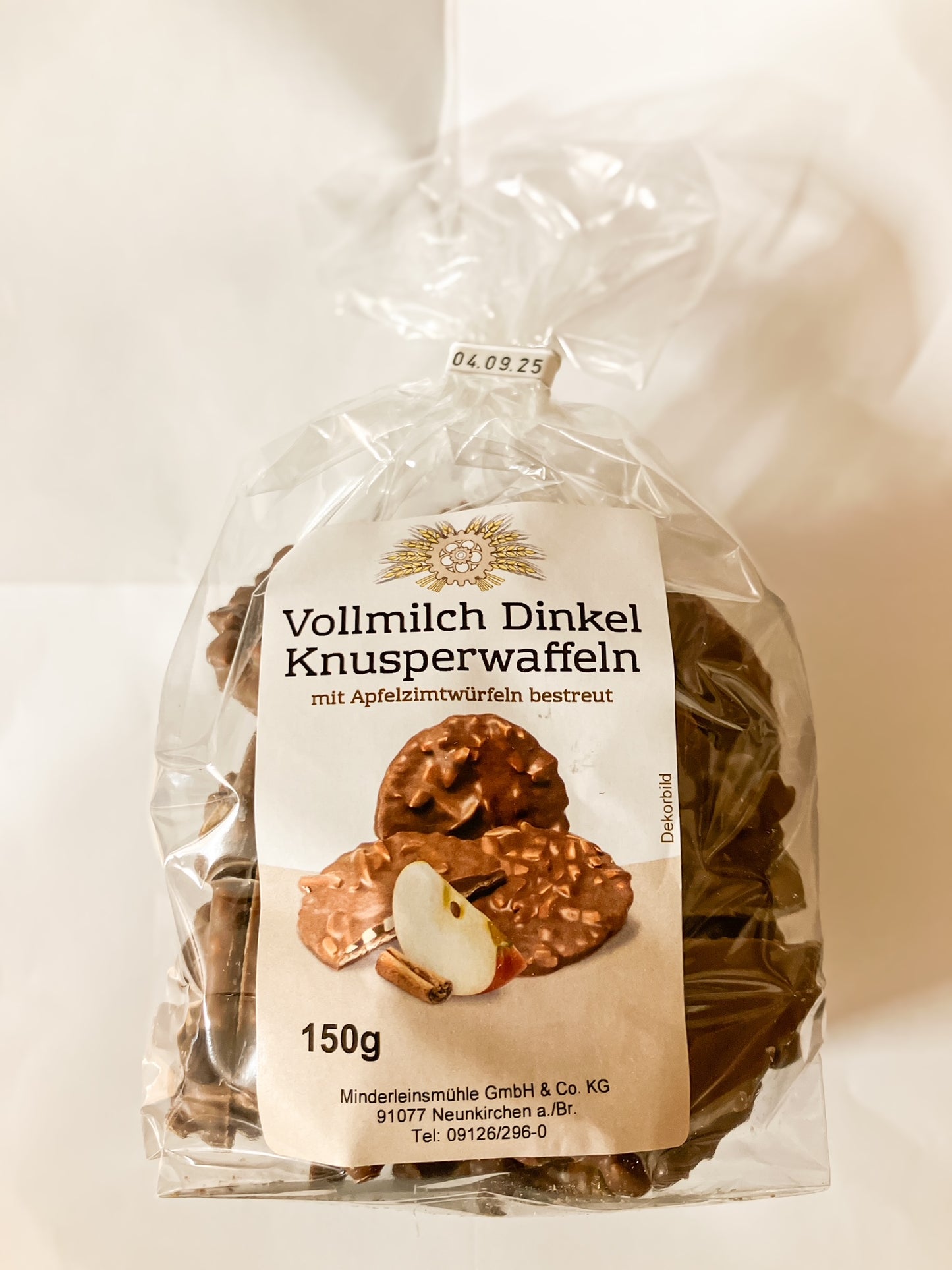 Apfel Zimt Vollmich Dinkelwaffeln im Hollerbusch Hofladen und Onlineshop