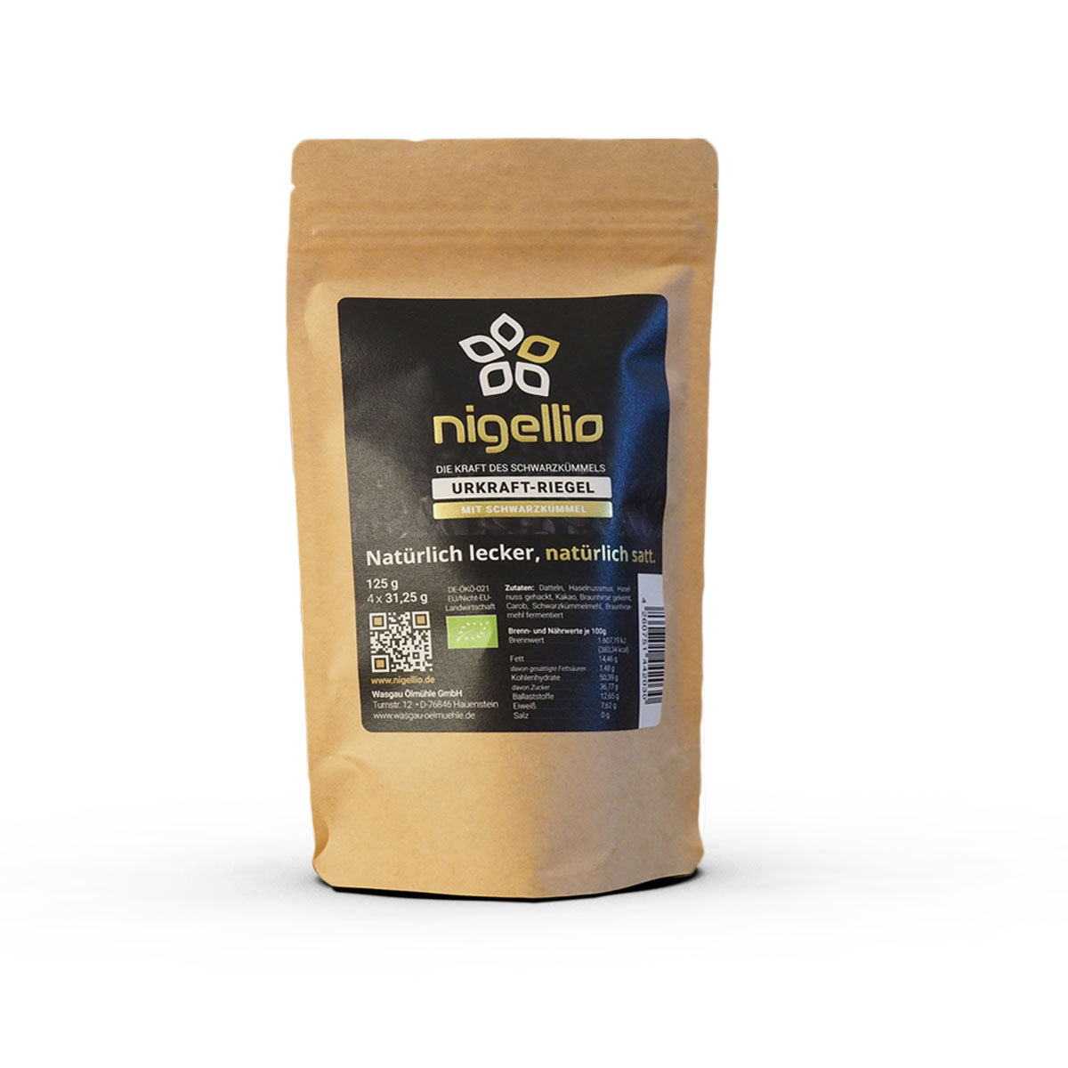 Urkraft-Riegel | Natürliche Energie aus Dattel, Haselnuss & Schwarzkümmel