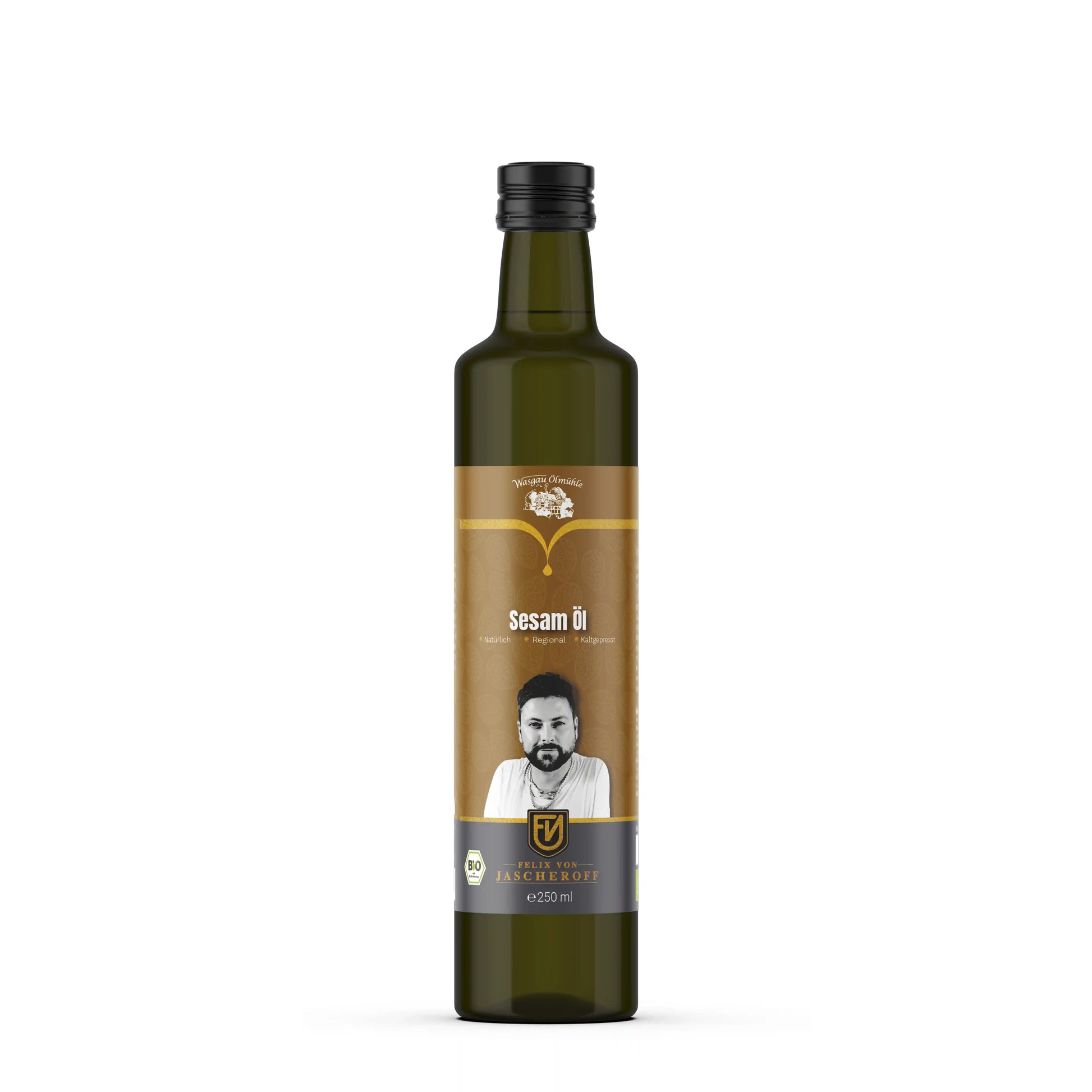 Bio Sesamöl Felix von Jascheroff  der Wasgau Ölmühle – kaltgepresstes Bio-Speiseöl mit mild-nussigem Aroma für Wokgerichte, Salate, Dressings, Dips und die asiatische Küche.